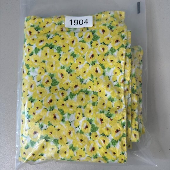 Ann Taylor Loft Midi Skirt Linen Blend Yellow Floral Slit Size 6 - Picture 10 of 10